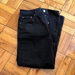 Zara High Rise Straight Leg Jeans